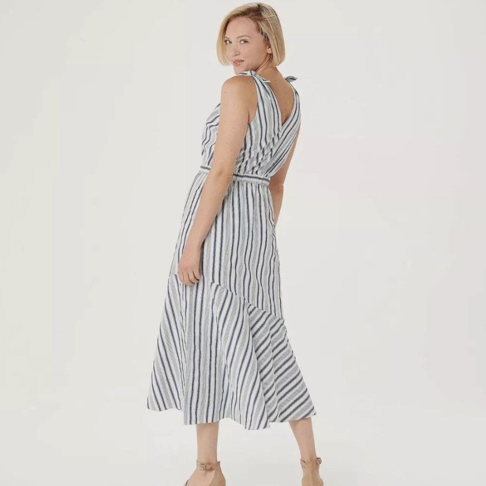 NWT Sam Edelman Striped Maxi Dress Sz L - Picture 3 of 12